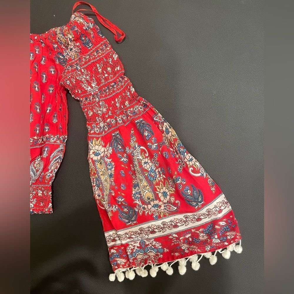 Band of Gypsies Smocked Bell Sleeve Crop Top - Picture 7 of 17